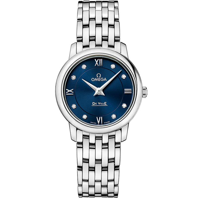 Omega De Ville Prestige Quartzblue Dial Women 27.4MM