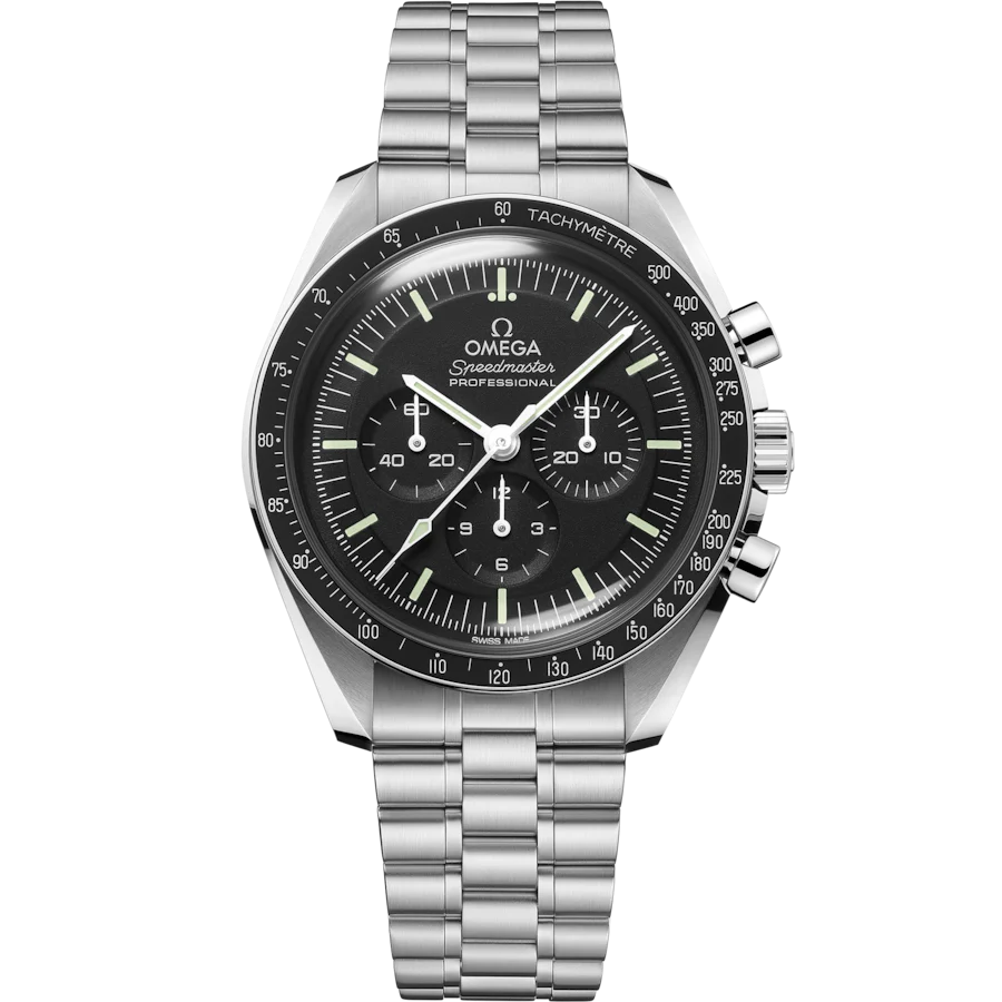 Omega Speedmaster Moonwatch Professional Co‑Axial Master Chronometer Chronograph Black Dial Men 42MM