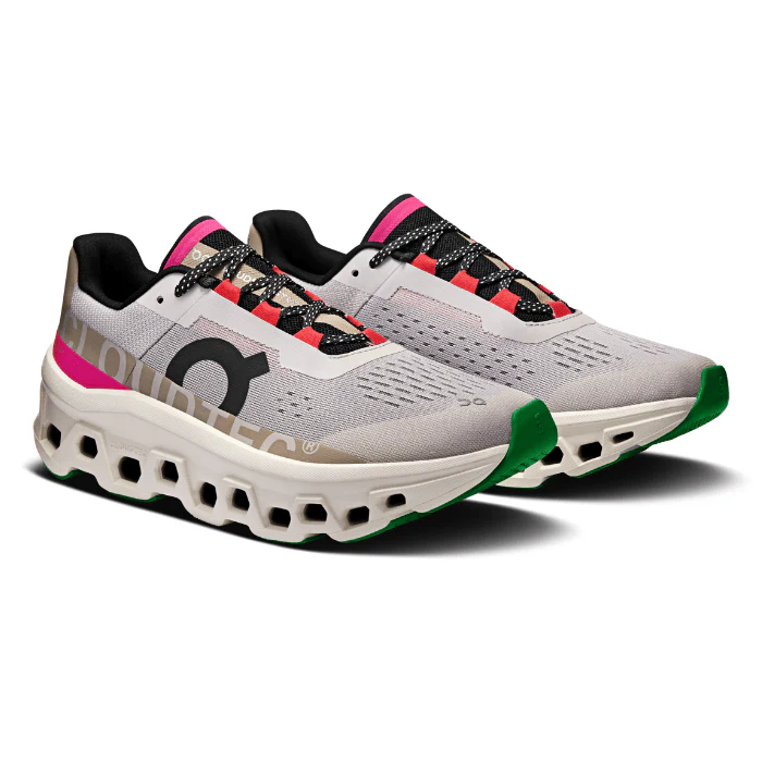 On Running Cloudmonster Womens Silver Ivory - Image 2