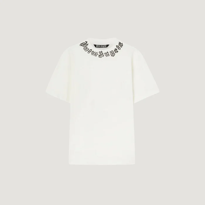 Palm Angels Flame logo T-shirt White - Image 3
