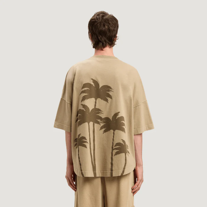 Palm Angels Palms Over T-shirt Beige - Image 2