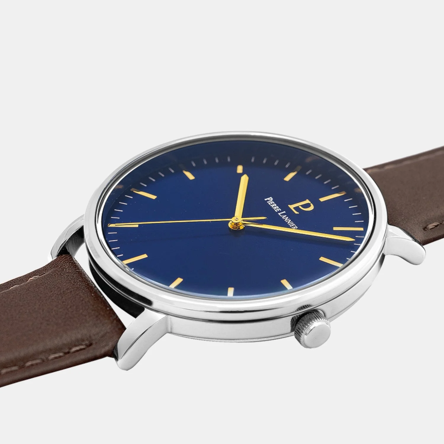 Essential Men Quartz Blue Dial Analog Leather Watch 217G164 - Image 3