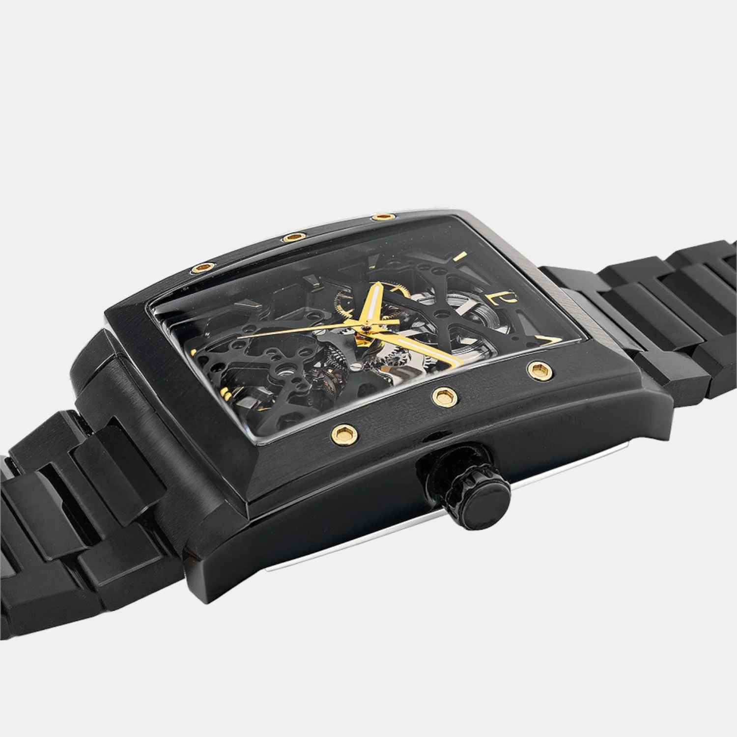 Hector Men Automatic Black Dial Analog Stainless Steel Watch 340A439 - Image 3