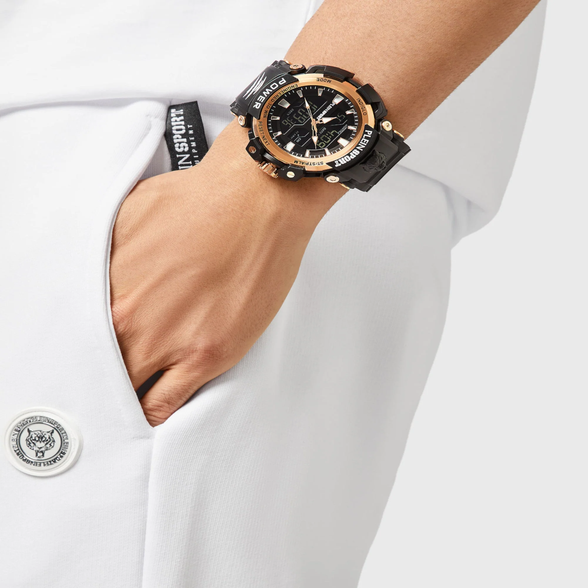 Combat Men Quartz Black Dial Analog-Digital Silicone Watch PSNBA0323 - Image 4