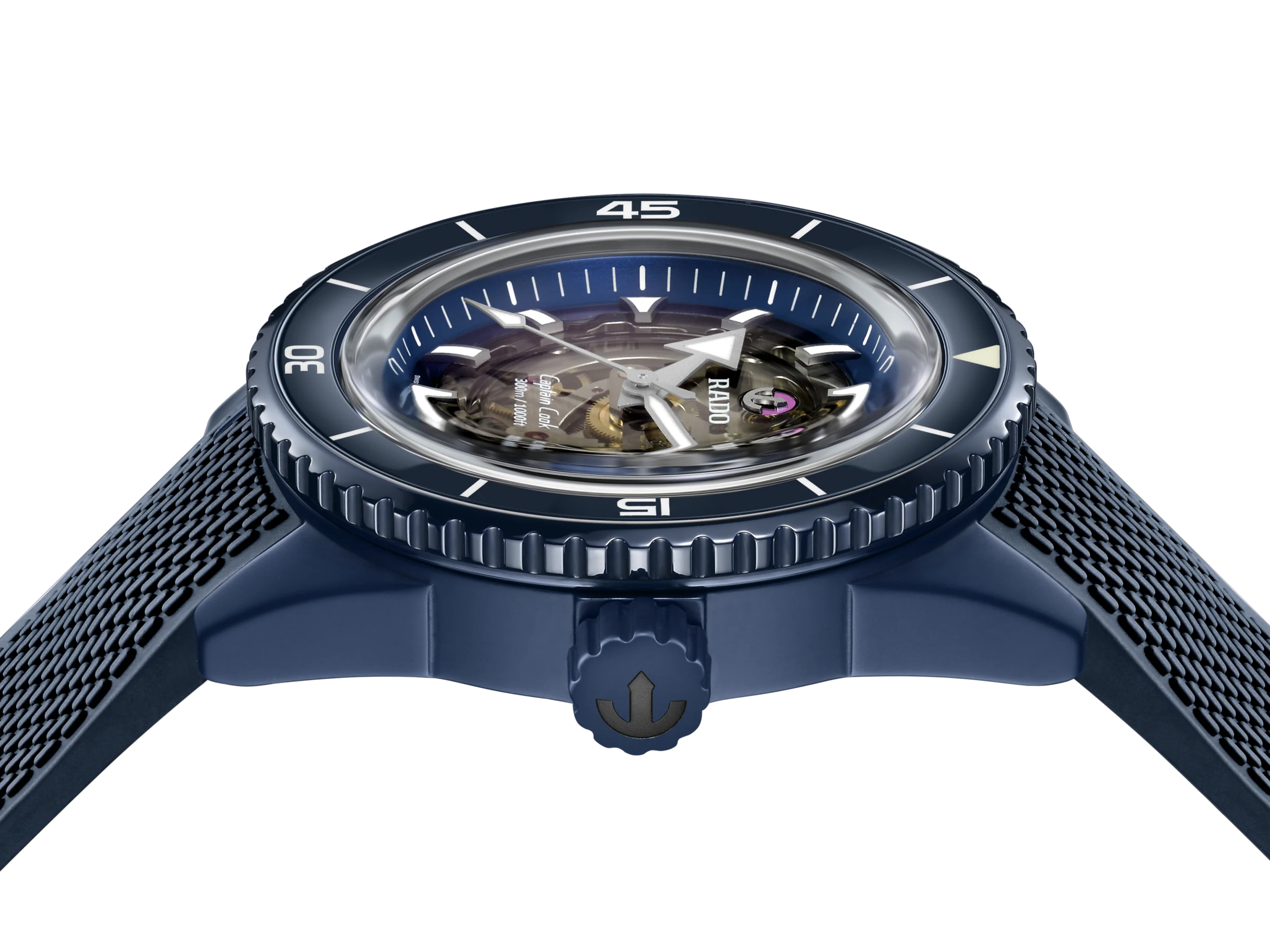 Rado Captain Cook High-Tech Ceramic Skeleton Blue Dial Men 43mm - Image 3