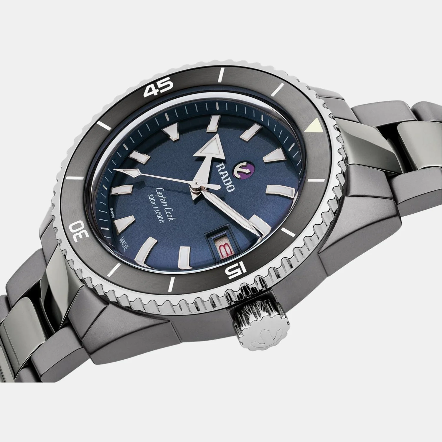 Captain Cook Men Automatic Blue Dial Analog Ceramic Watch R32144202 - Image 2