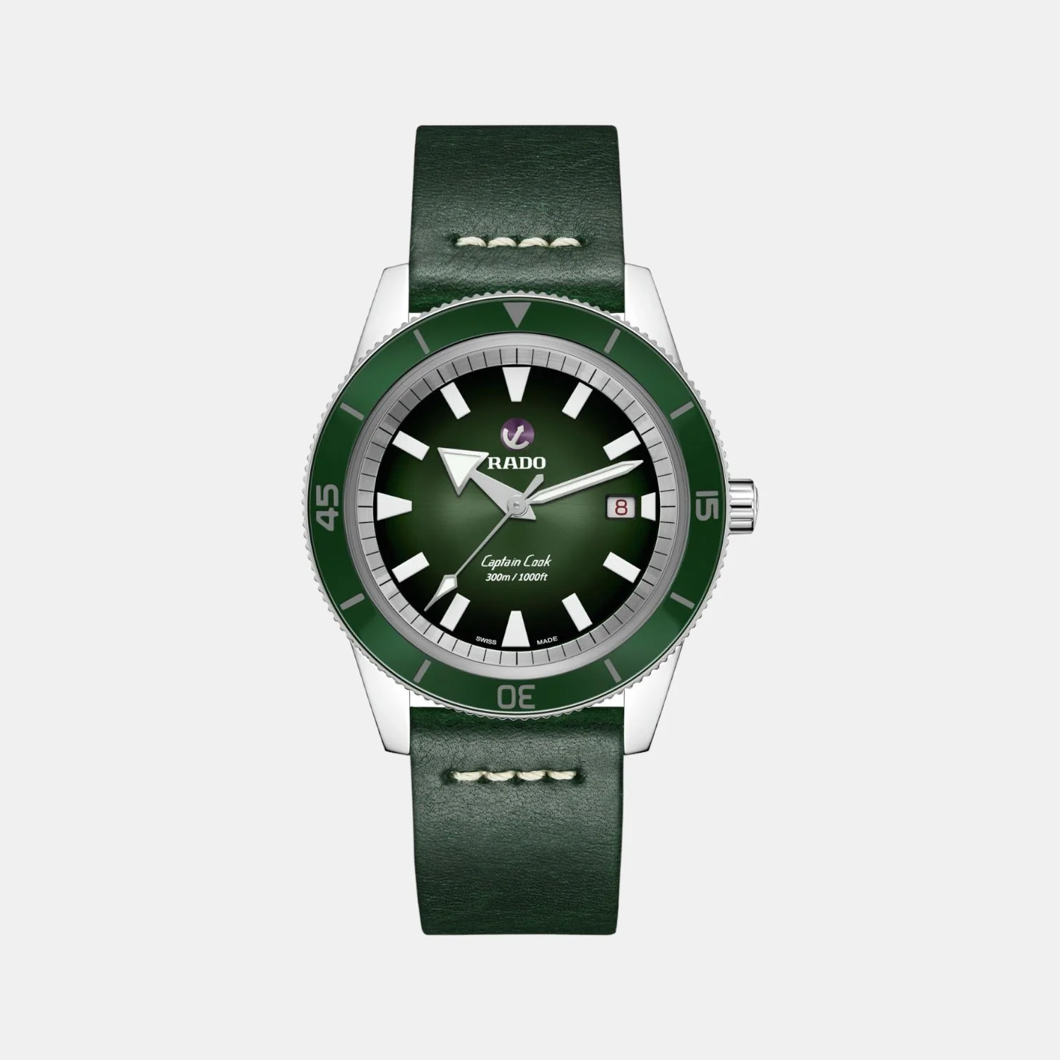 Captain Cook Men Automatic Green Dial Analog Stainless Steel Watch R32105319