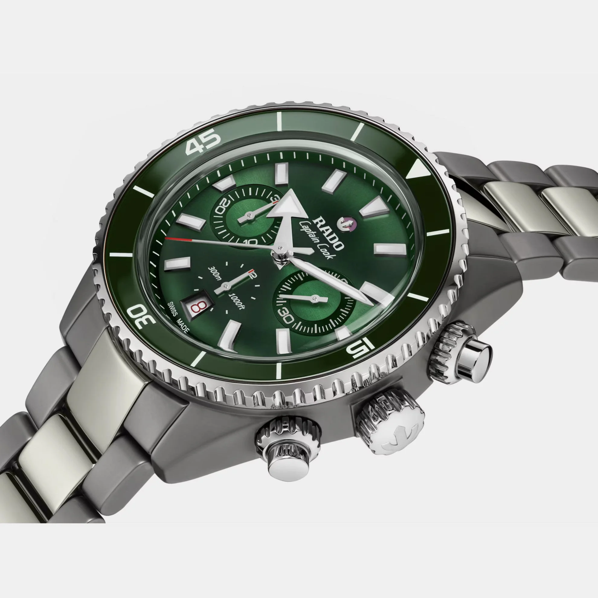 Captain Cook Men Automatic Green Dial Chronograph Ceramic Watch R32189313 - Image 2
