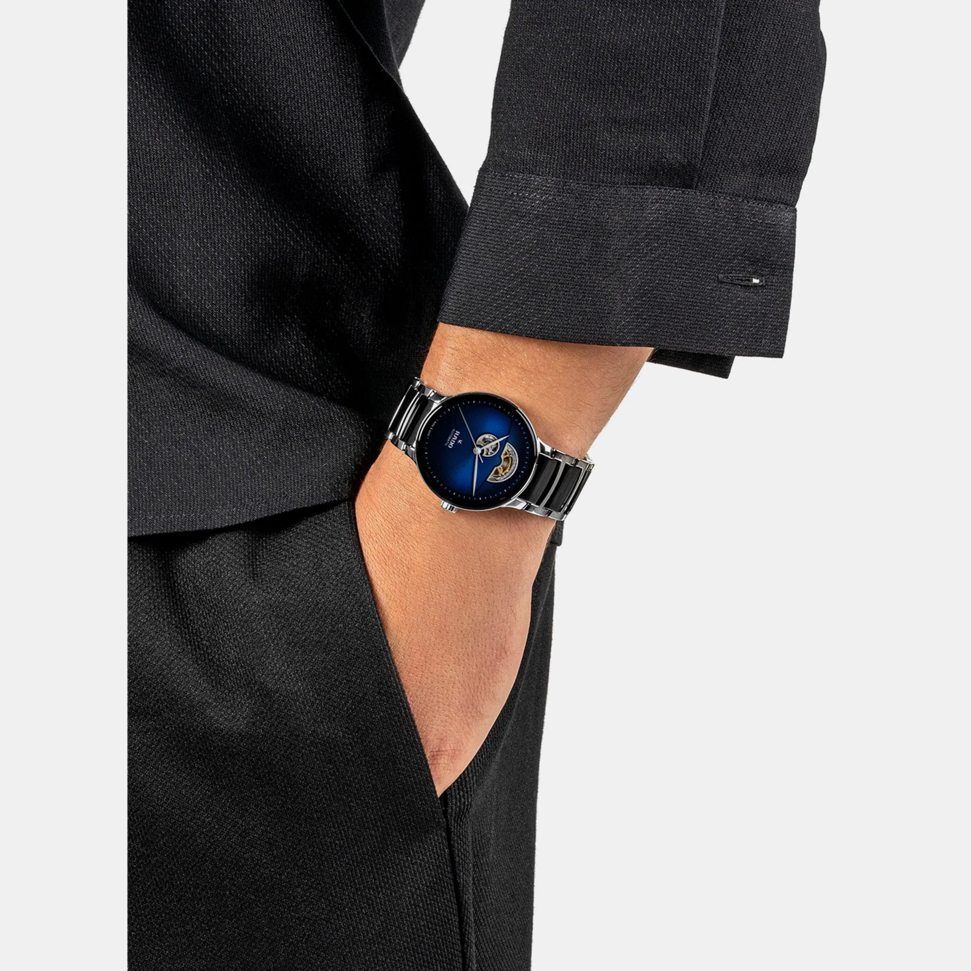 Centrix Men Automatic Blue Dial Analog Ceramic Watch R30012202 - Image 4