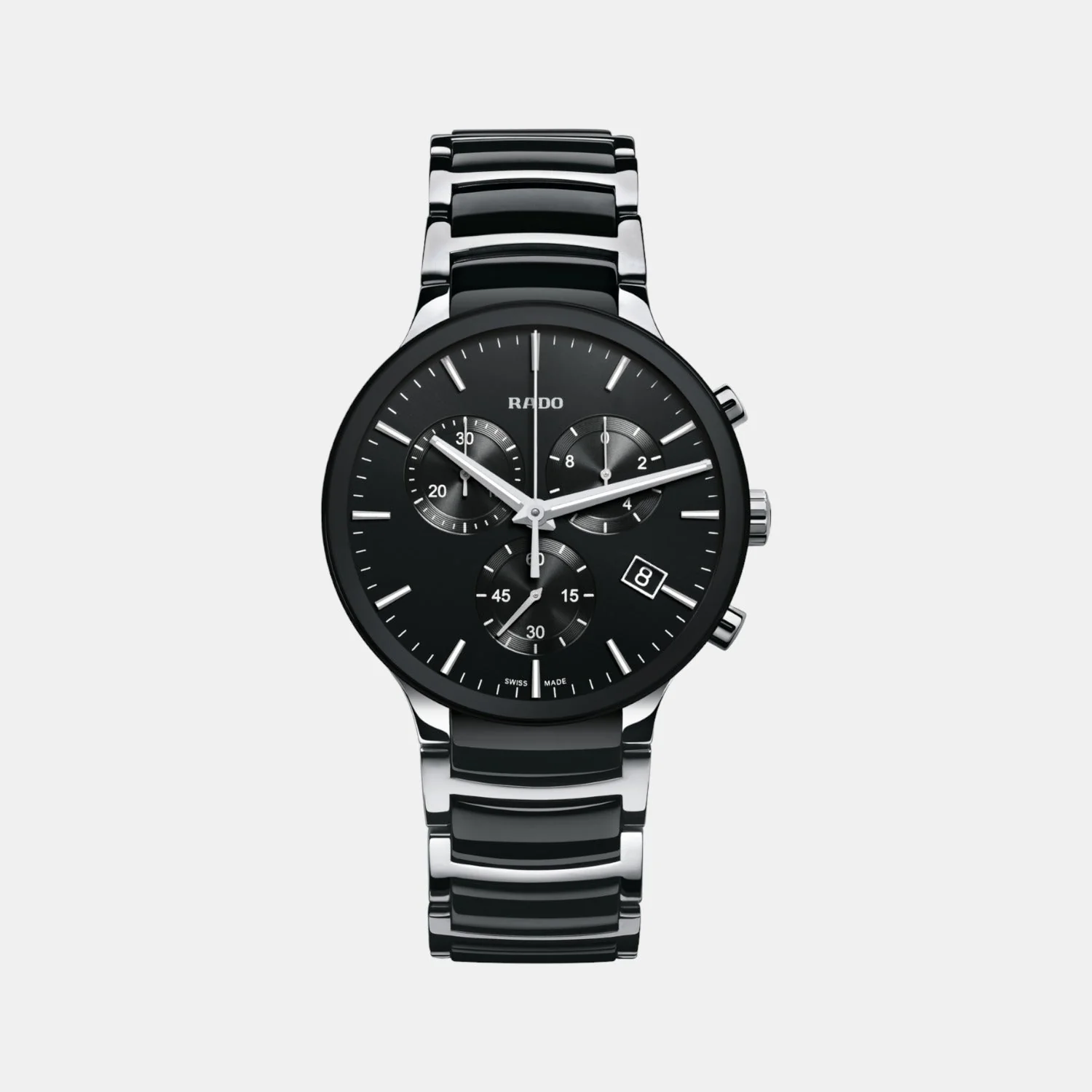 Centrix Men Quartz Black Dial Chronograph Stainless Steel Watch R30130152