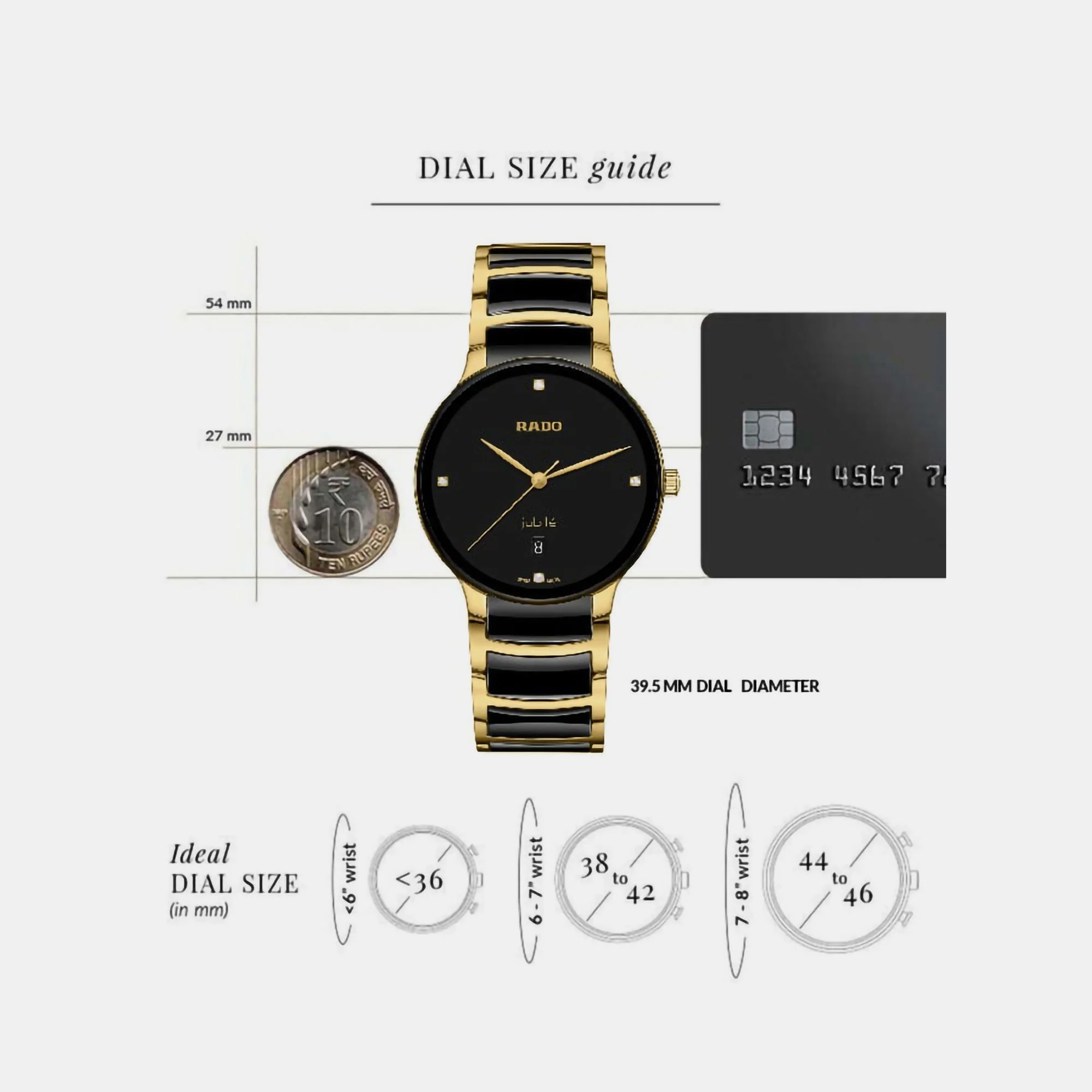 Centrix Unisex Quartz Black Dial Analog Ceramic Watch R30022712 - Image 6
