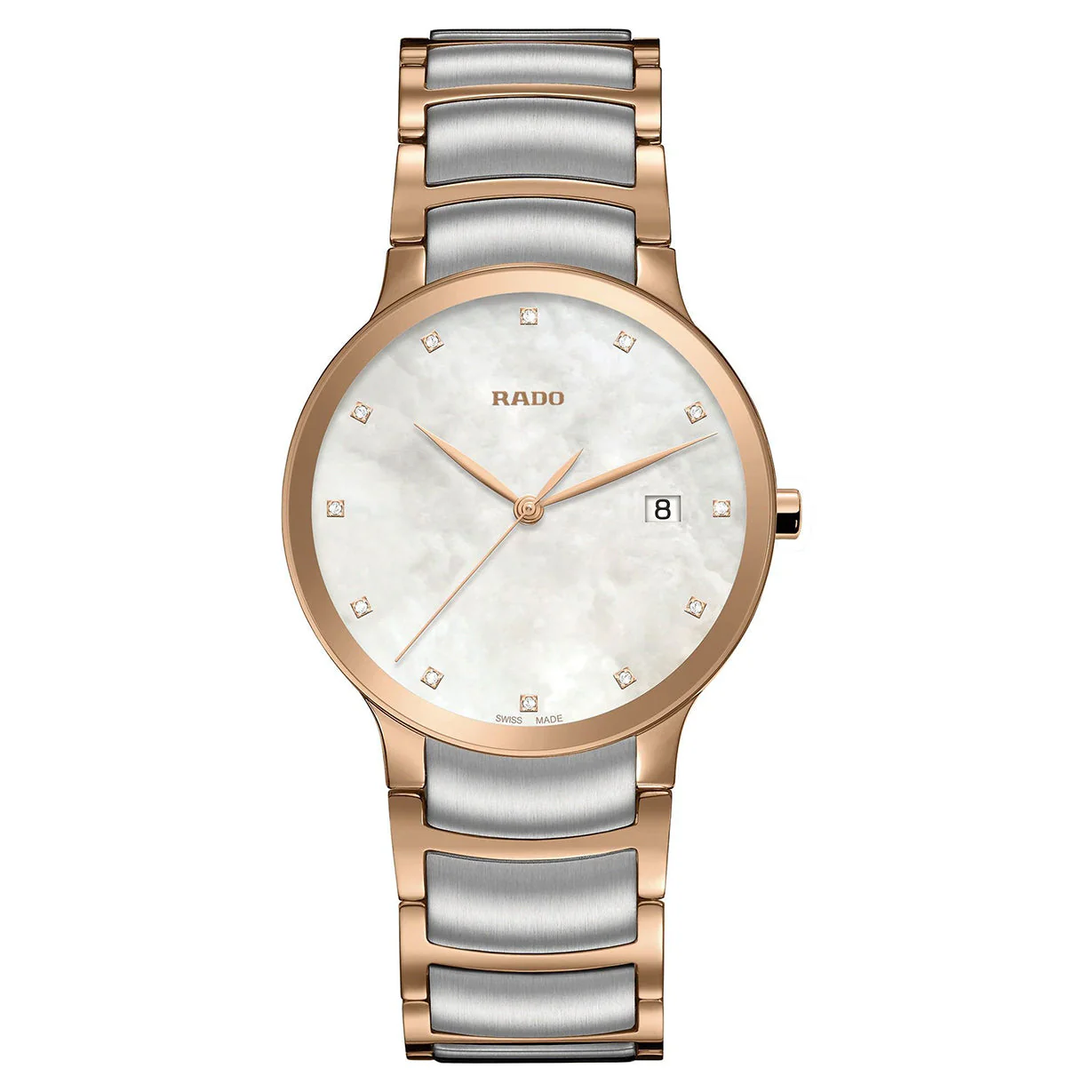 Rado Centrix White Mother-Of-Pearl Dial Unisex 38mm - Image 4