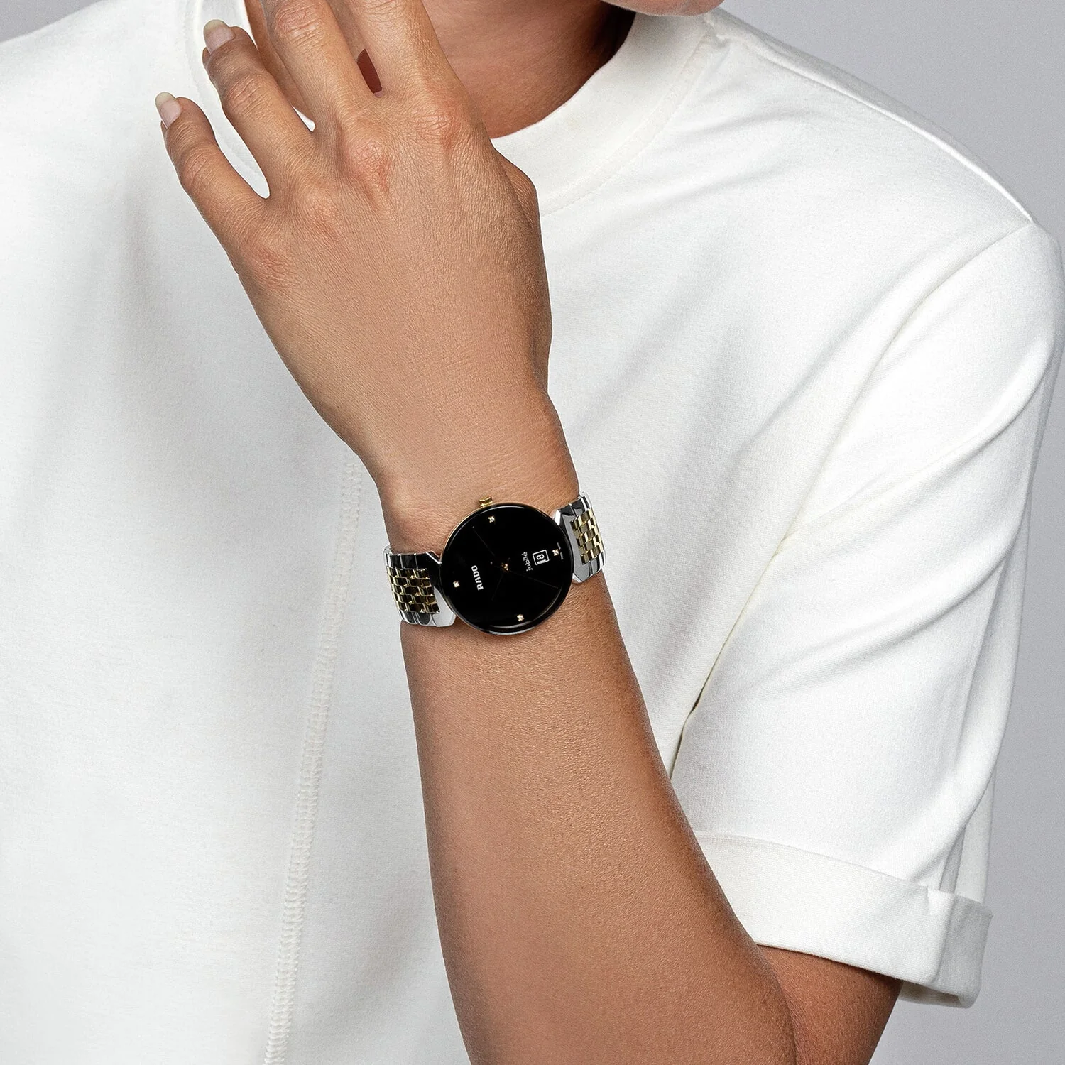 Florence Unisex Quartz Black Dial Analog Stainless Steel Watch R48912703 - Image 5