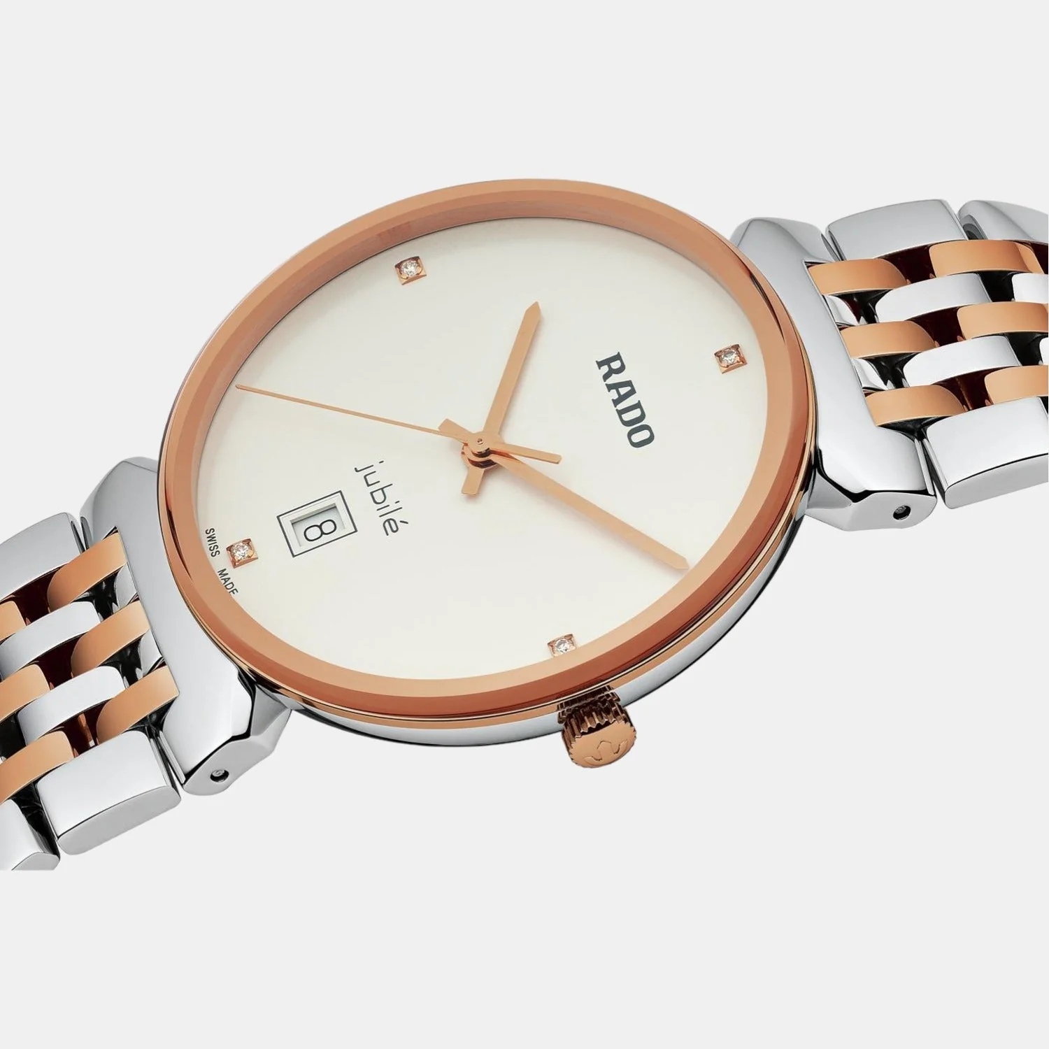 Florence Unisex Quartz White Dial Analog Stainless Steel Watch R48912723 - Image 2