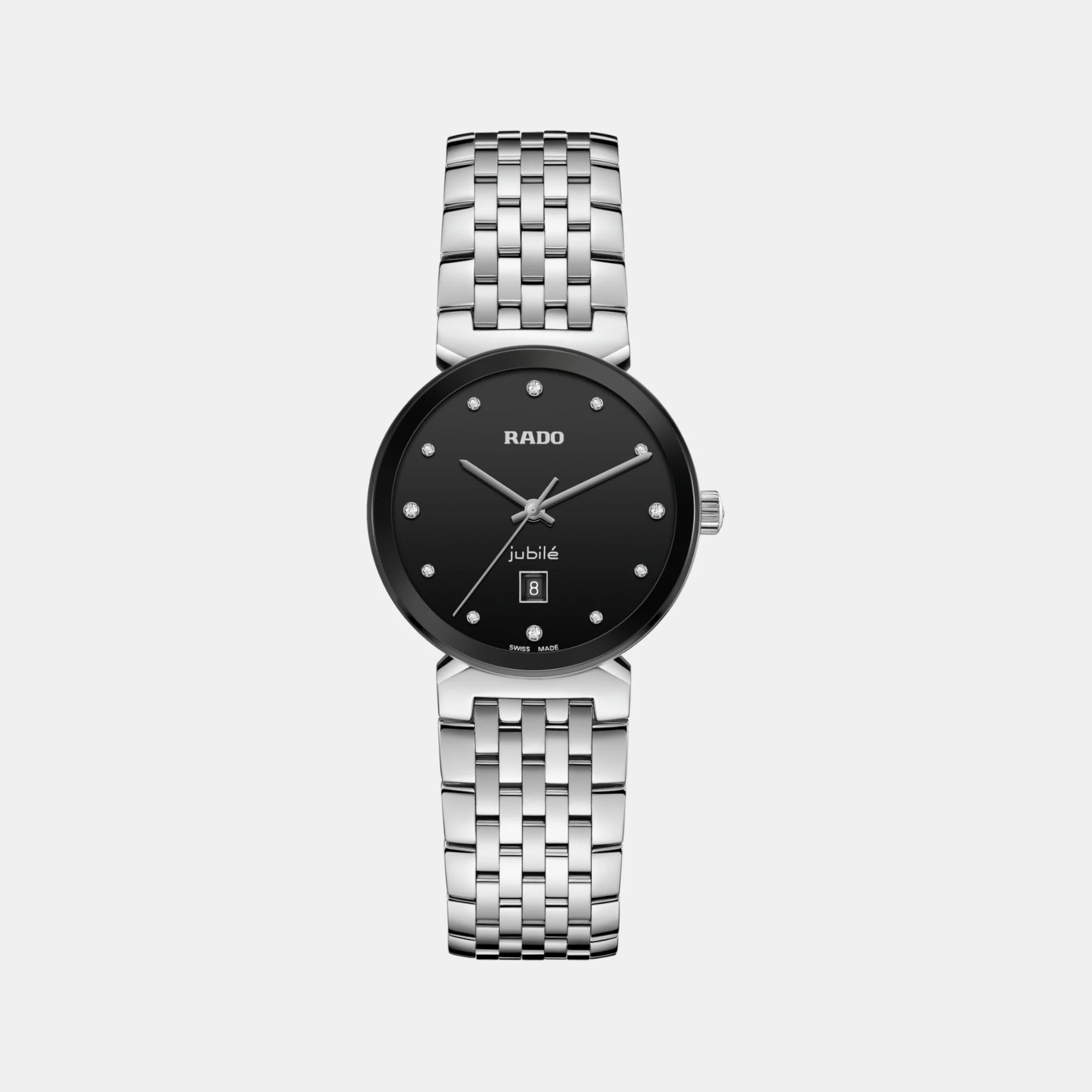 Florence Women Quartz Black Dial Analog Stainless Steel Watch R48913733