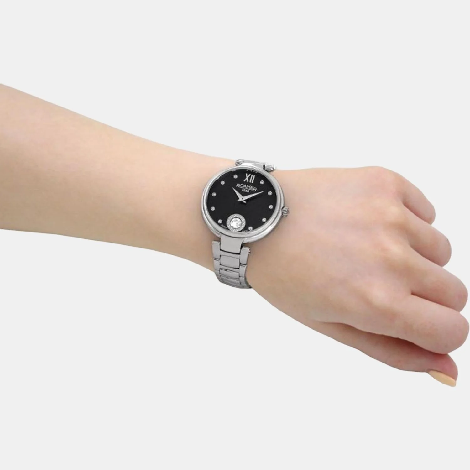 Aphrodite Women Quartz Black Dial Analog Stainless Steel Watch 600843 41 59 50 - Image 4