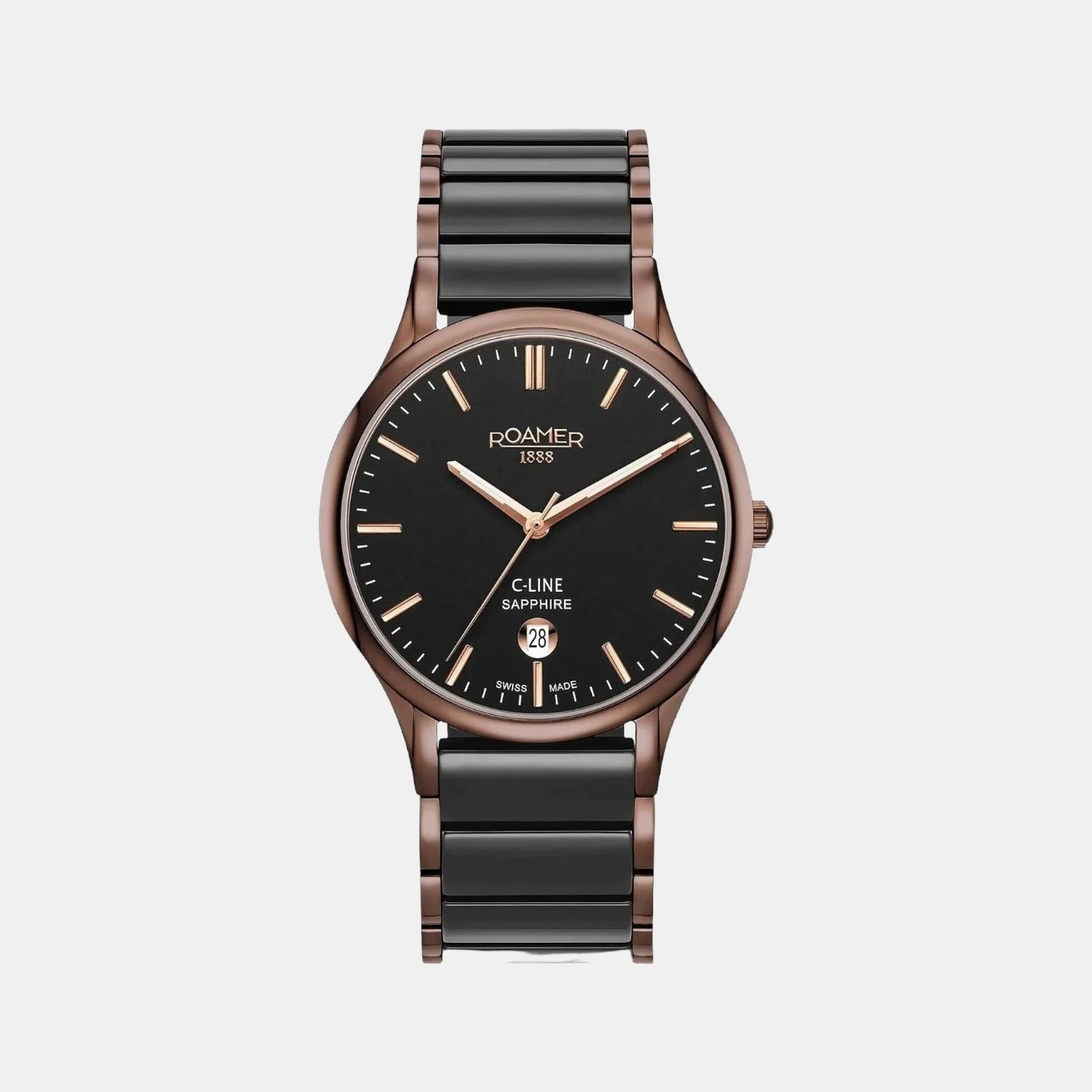 C-Line Men Quartz Black Dial Analog Ceramic Watch 658833 43 55 61