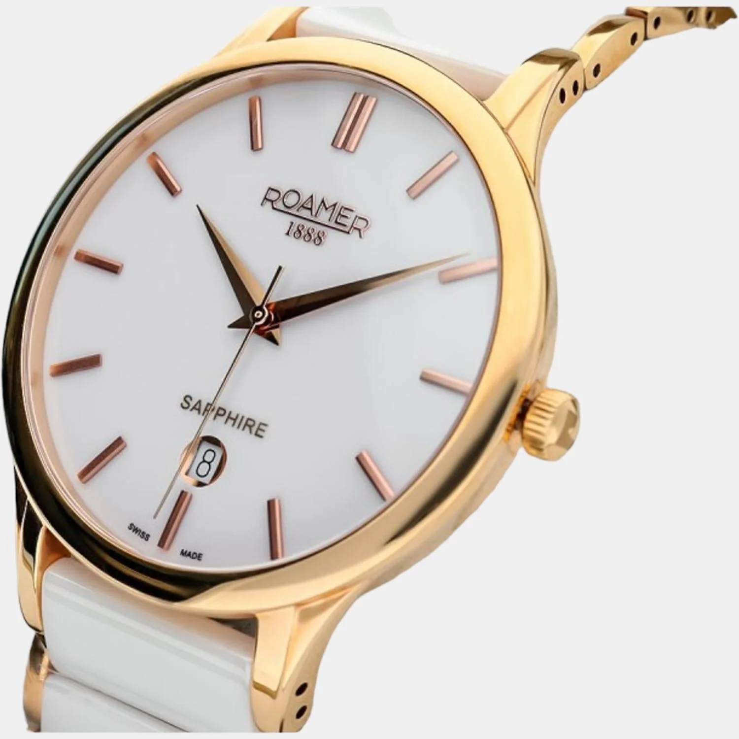 C-Line Men Quartz White Dial Analog Ceramic Watch 657833 49 25 60 - Image 3