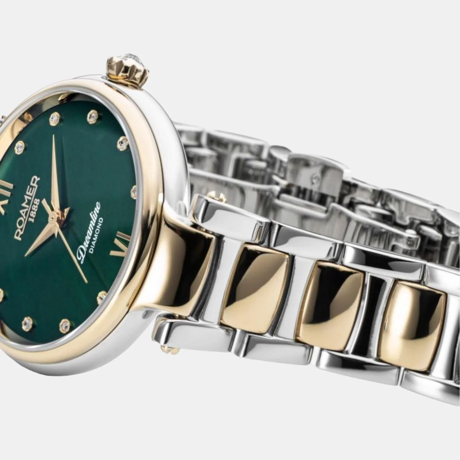 Dreamline Diamond Women Quartz Green Dial Analog Stainless Steel Watch 857847 47 79 50 - Image 2