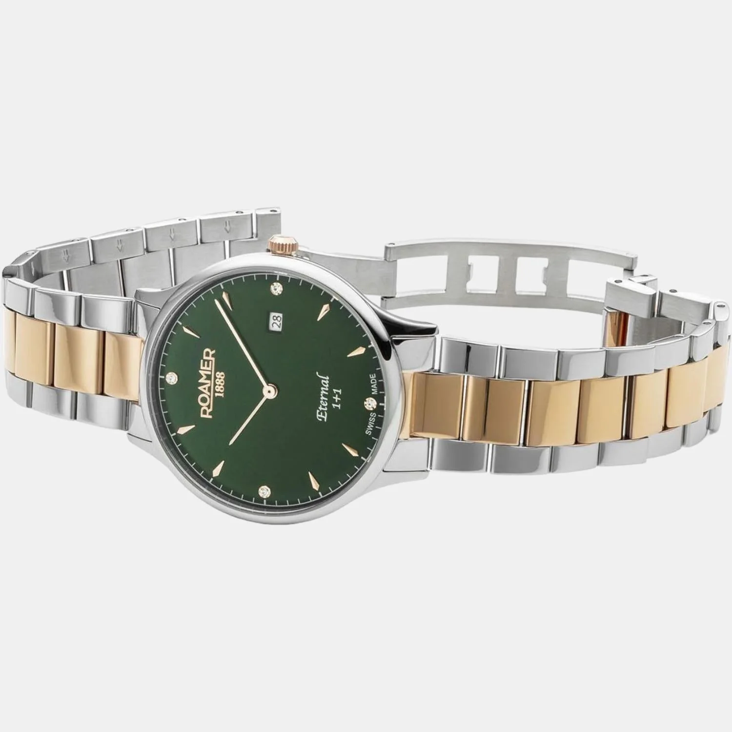 Eternal Men Quartz Green Dial Analog Stainless Steel Watch 863833 49 75 50 - Image 2