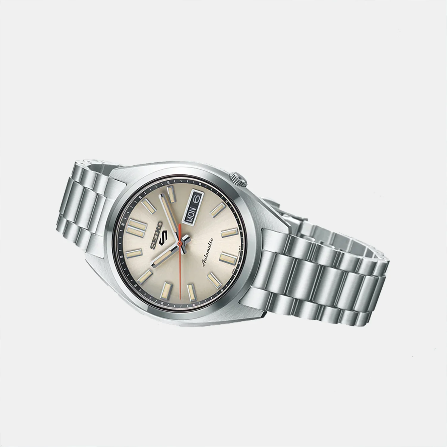 5 Sports Men Automatic Beige Dial Analog Stainless Steel Watch SRPK91K1 - Image 3