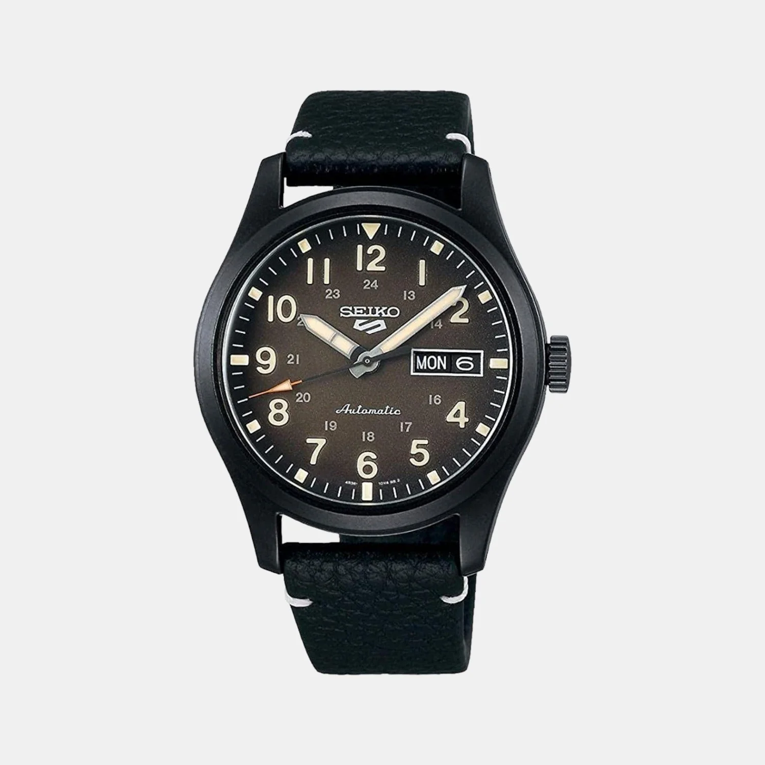 5 Sports Men Automatic Black Dial Analog Leather Watch SRPG41K1