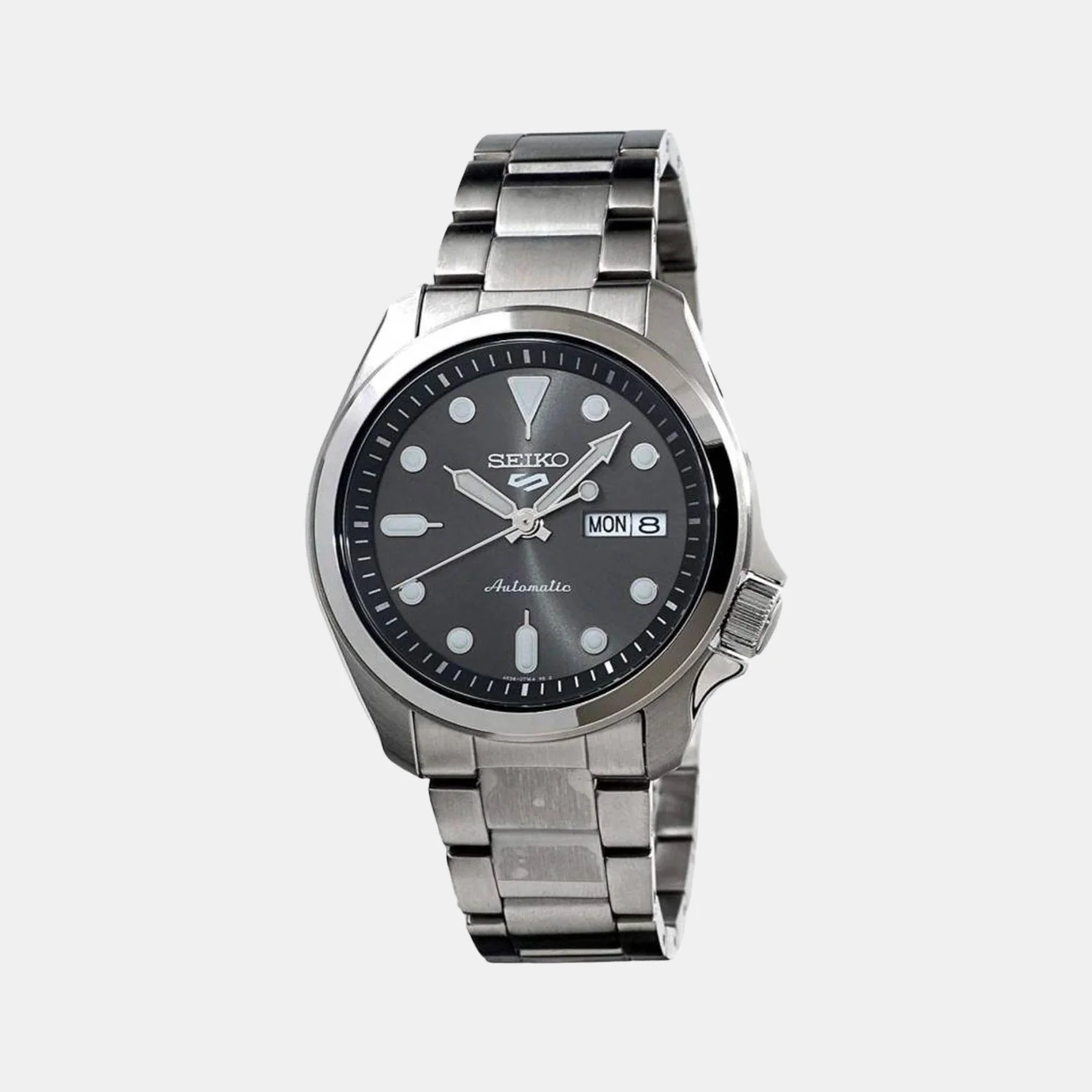 5 Sports Men Automatic Black Dial Analog Stainless Steel Watch SRPE51K1