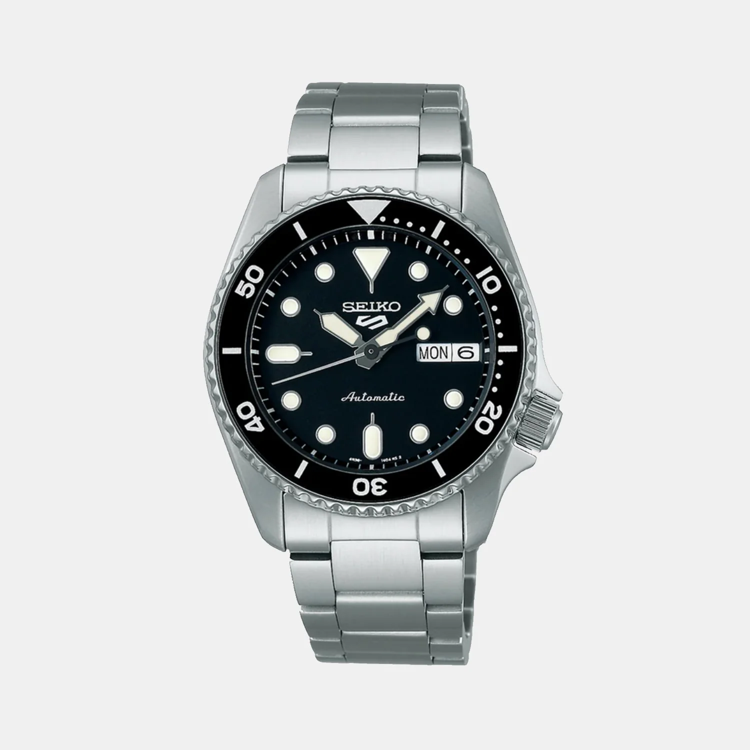5 Sports Men Automatic Black Dial Analog Stainless Steel Watch SRPK29K1