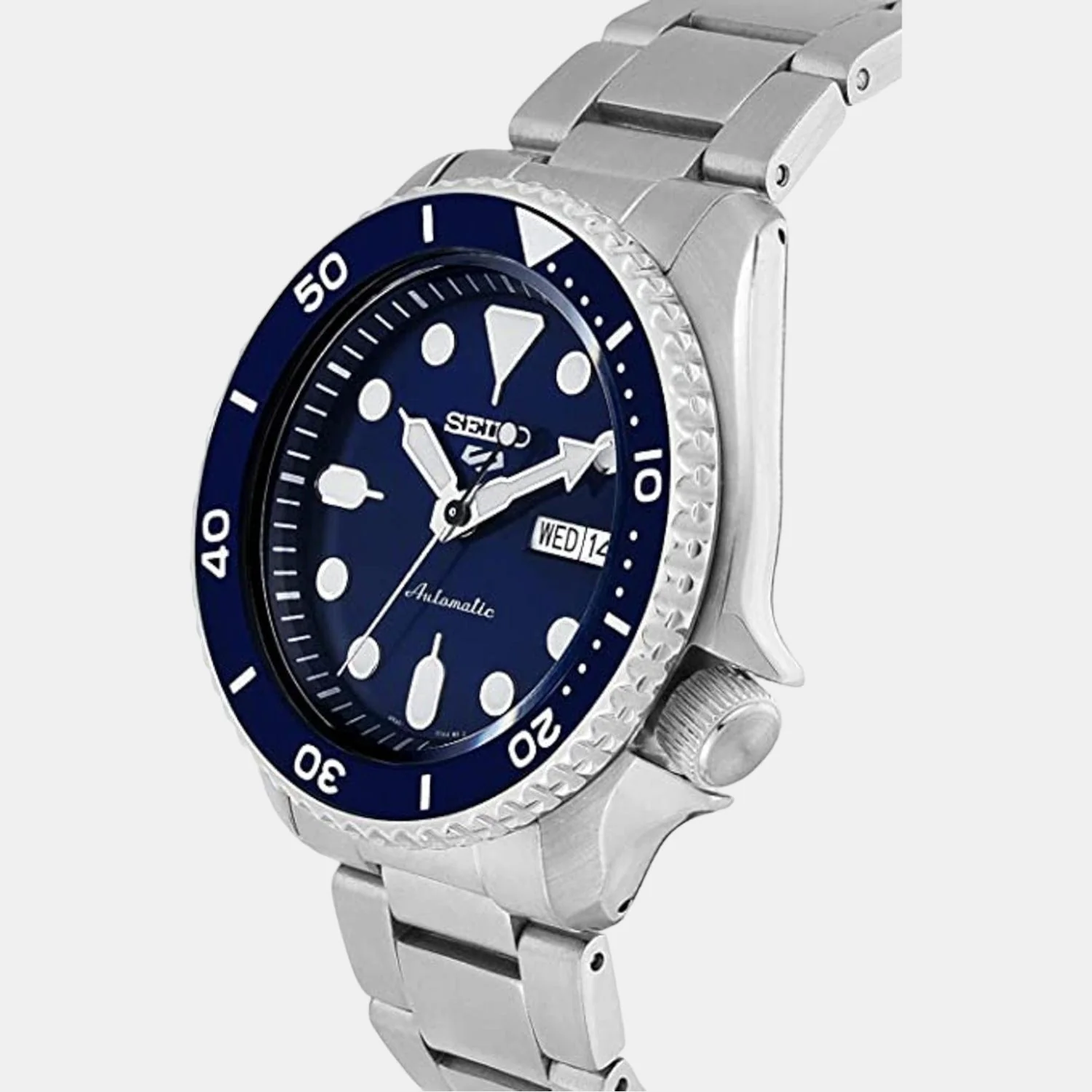 5 Sports Men Automatic Blue Dial Analog Stainless Steel Watch SRPD51K1 - Image 2