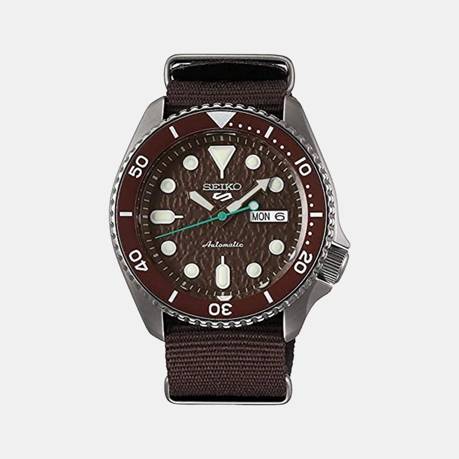 5 Sports Men Automatic Brown Dial Analog Nylon Watch SRPD85K1