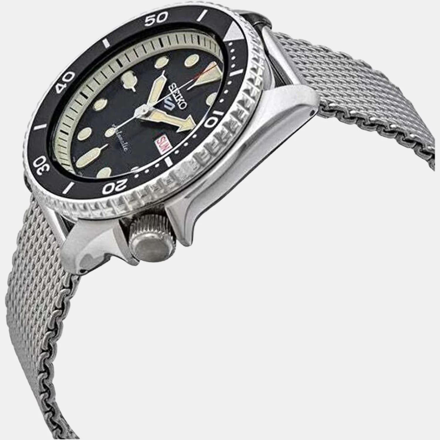 5 Sports Men Automatic Green Dial Analog Stainless Steel Watch SRPD73K1 - Image 2