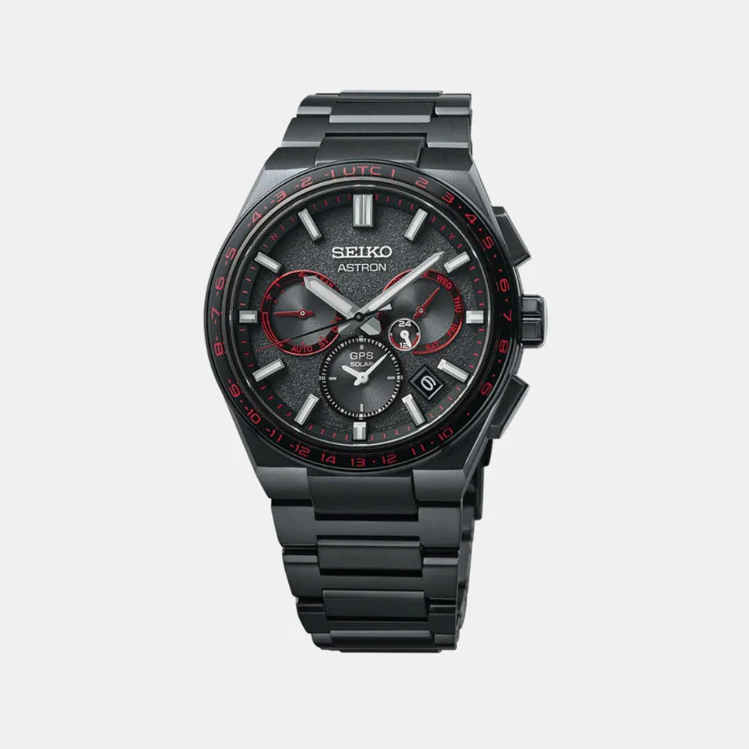 Astron Men 'Redshift' GPS Solar 5X Dual-Time Chronograph Limited Edition Watch SSH137J1