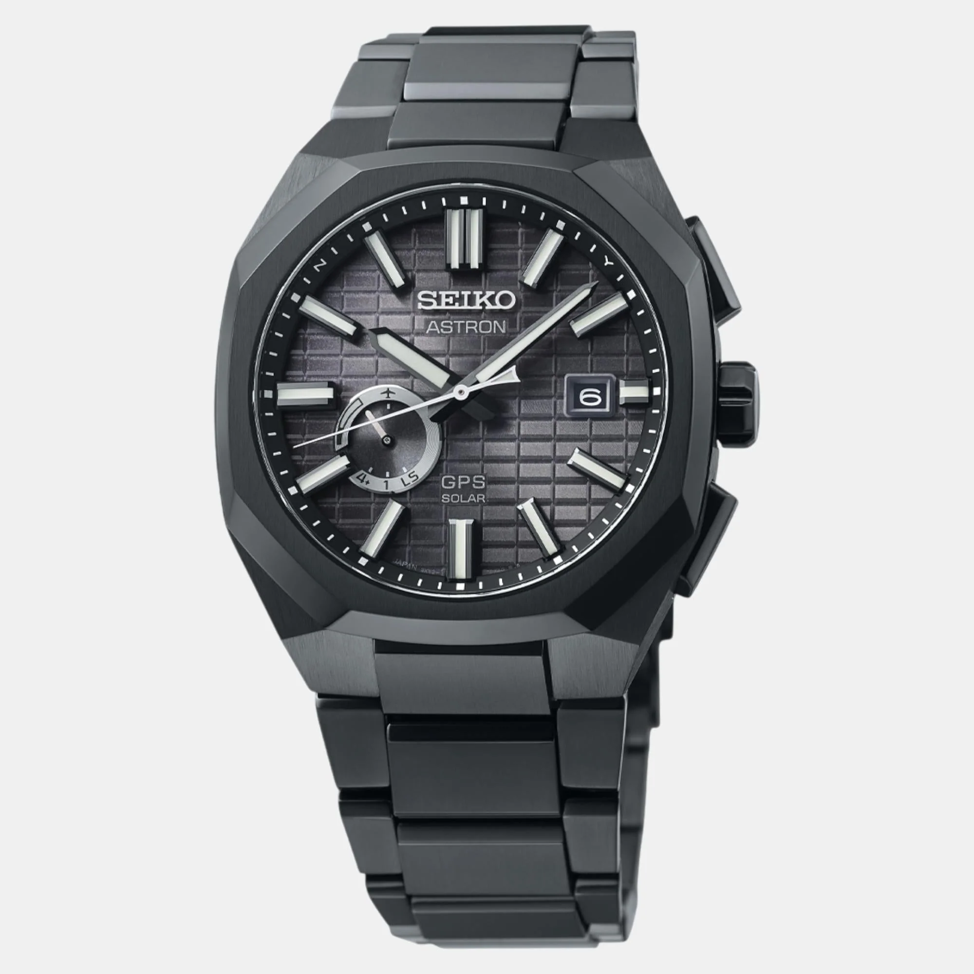 Astron Men Solar Black Dial Analog Stainless Steel Watch SSJ015J1 - Image 2