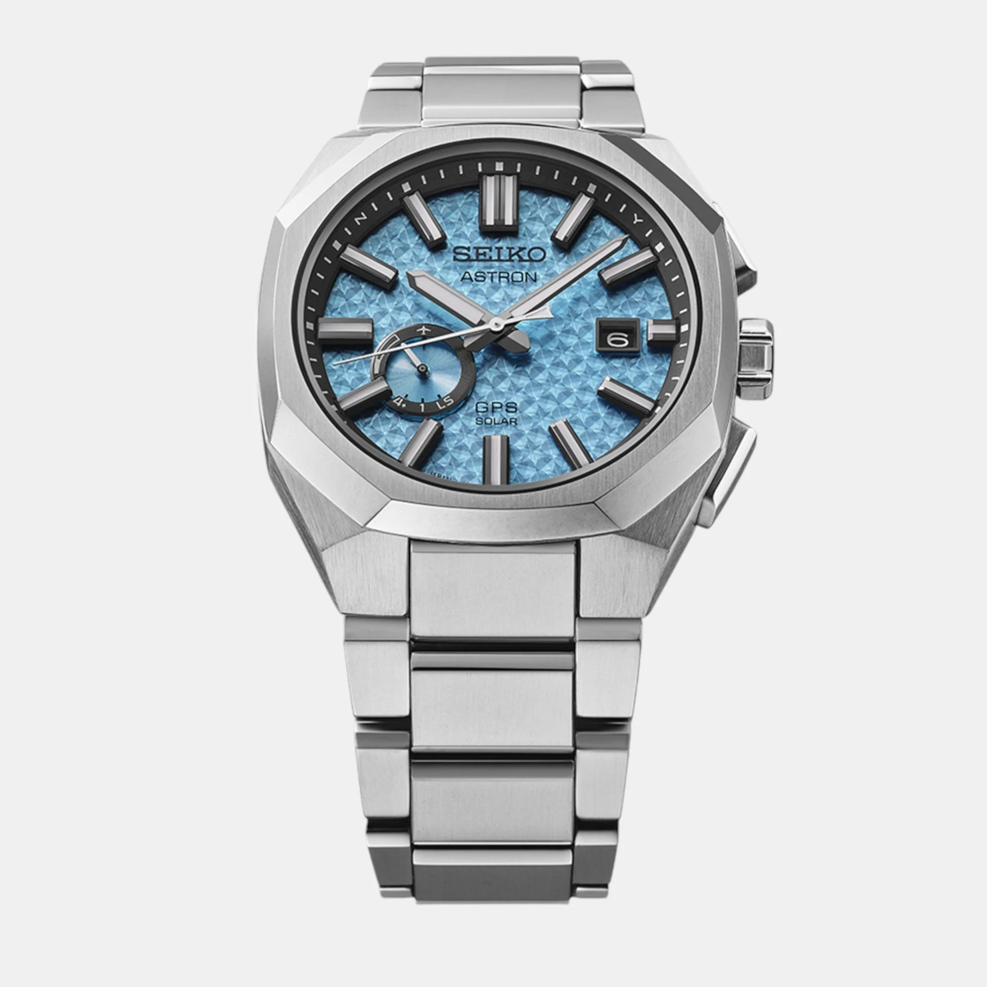 Astron Men Solar Blue Dial Analog Stainless Steel Watch SSJ027J1 - Image 2