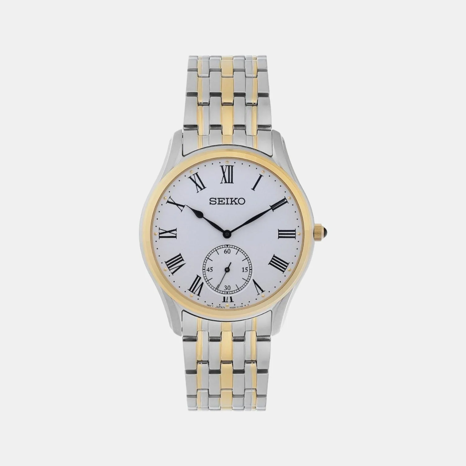Dress Men Quartz White Dial Analog Stainless Steel Watch SRK048P1