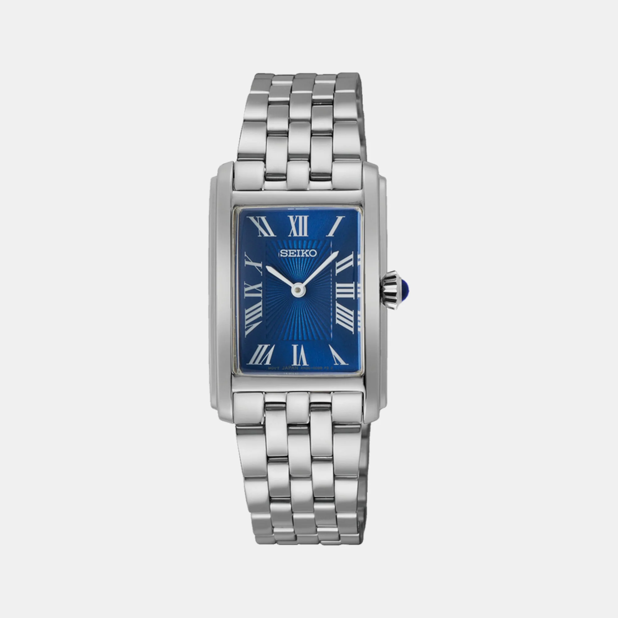 Dress Women Quartz Blue Dial Analog Stainless Steel Watch SWR085P1
