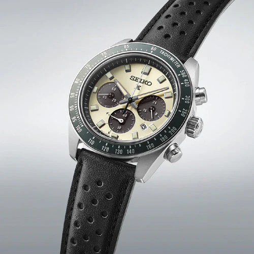Seiko Prospex ‘Racing Sports’ Solar Speedtimer Chronograph Cream Dial Men 41.4mm SSC943P1 - Image 2