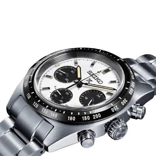 Seiko Prospex Speedtimer Solar 1969 Recreation Heritage White Dial Men 39mm SSC813P1 - Image 2