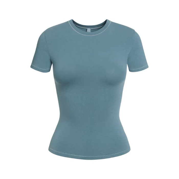 Skims Cotton Jersey T-Shirt Kyanite