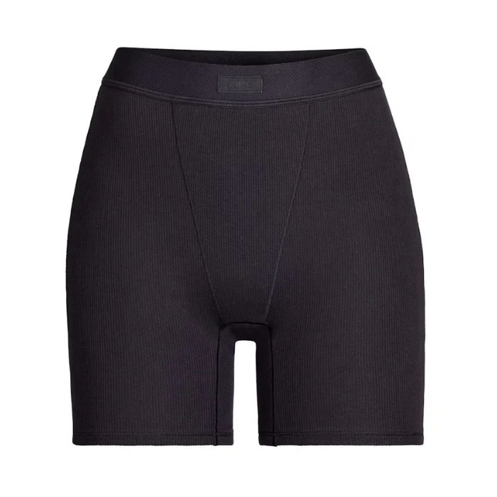 Skims Cotton Rib Boxer Soot