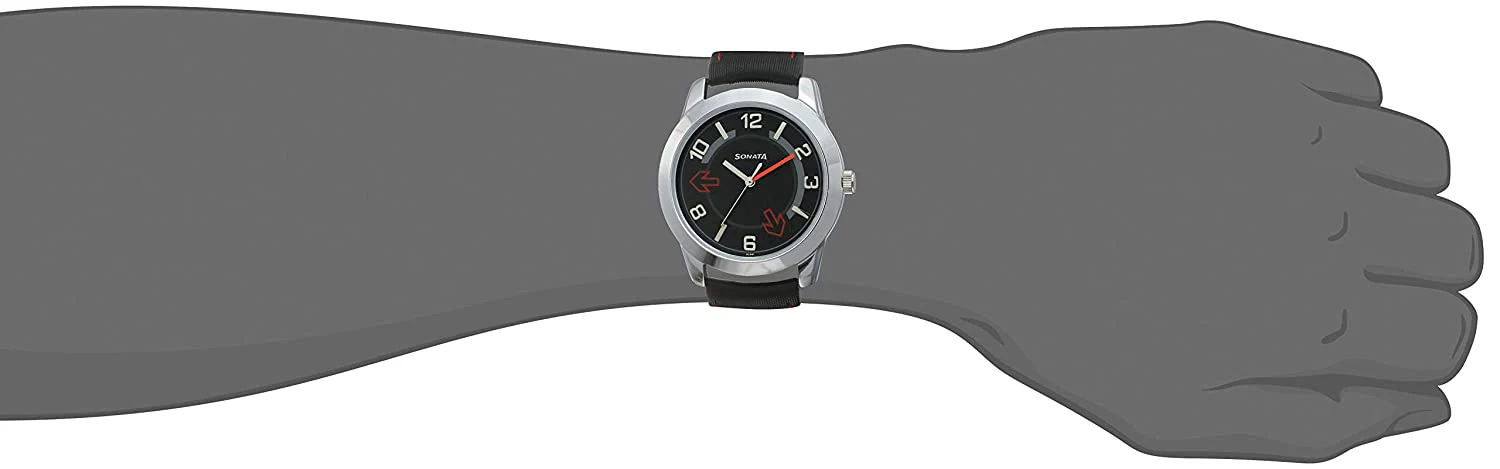 Yuva Black Dial & Black Leather Strap - Image 3