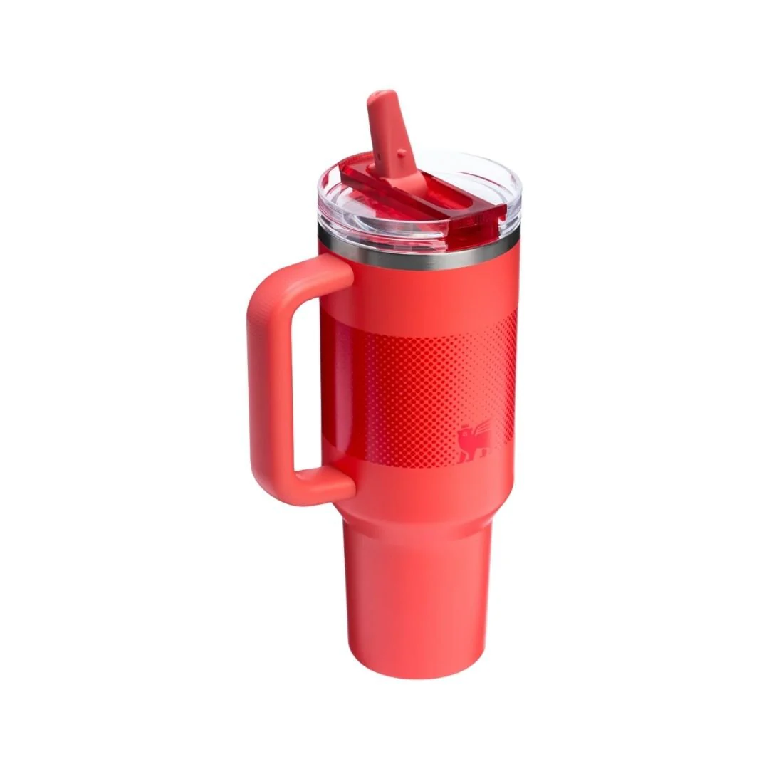 Stanley Quencher ProTour Flip Straw Tumbler | 40 OZ Hot Coral Fade - Image 2