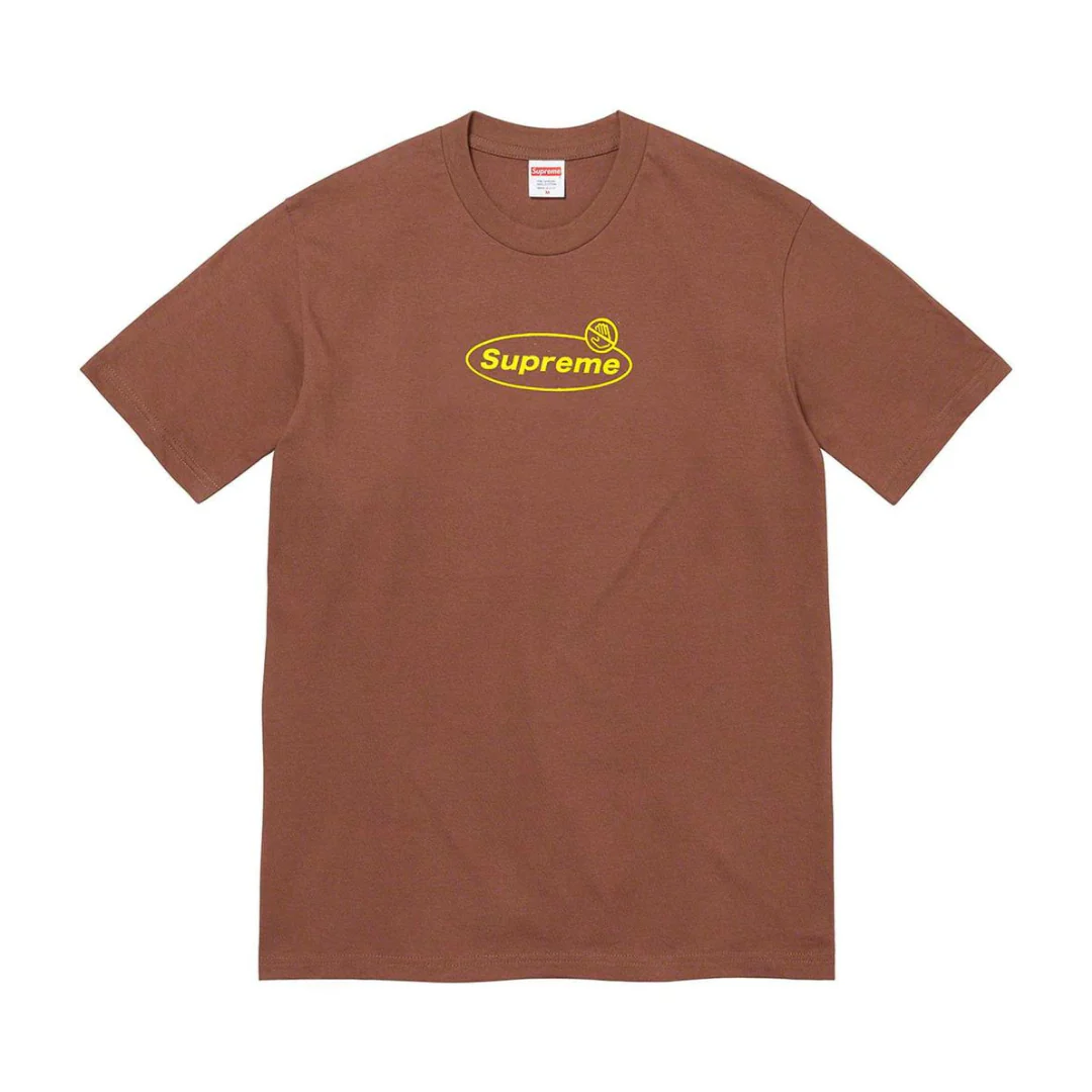 SUPREME WARNING TEE BROWN