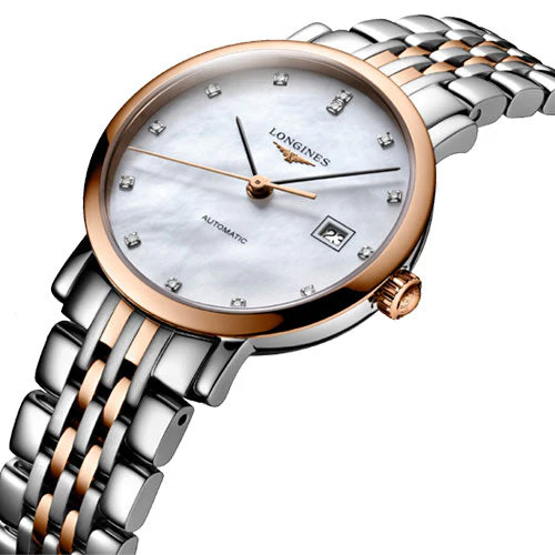 Longines Elegant Collection White mother-of-pearl Dial Women 29mm