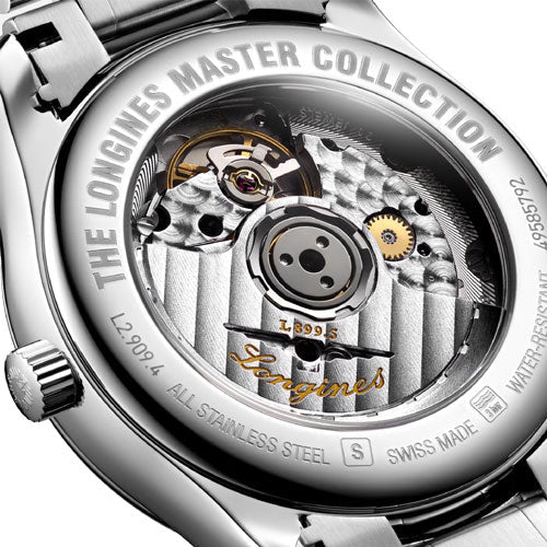 Longines Master Collection Black Lacquered Polished Dial Men 40mm - Image 3