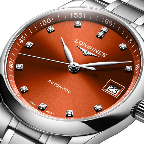 Longines Master Collection Orange Dial Women 34mm - Image 3