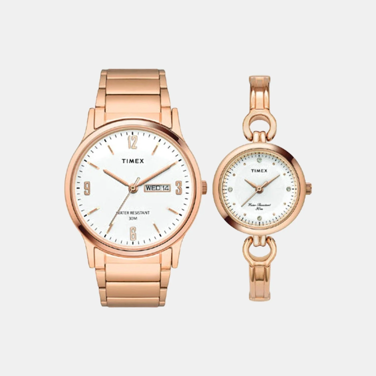 Classics Couple Quartz White Dial Analog Stainless Steel Watch TW00PR263