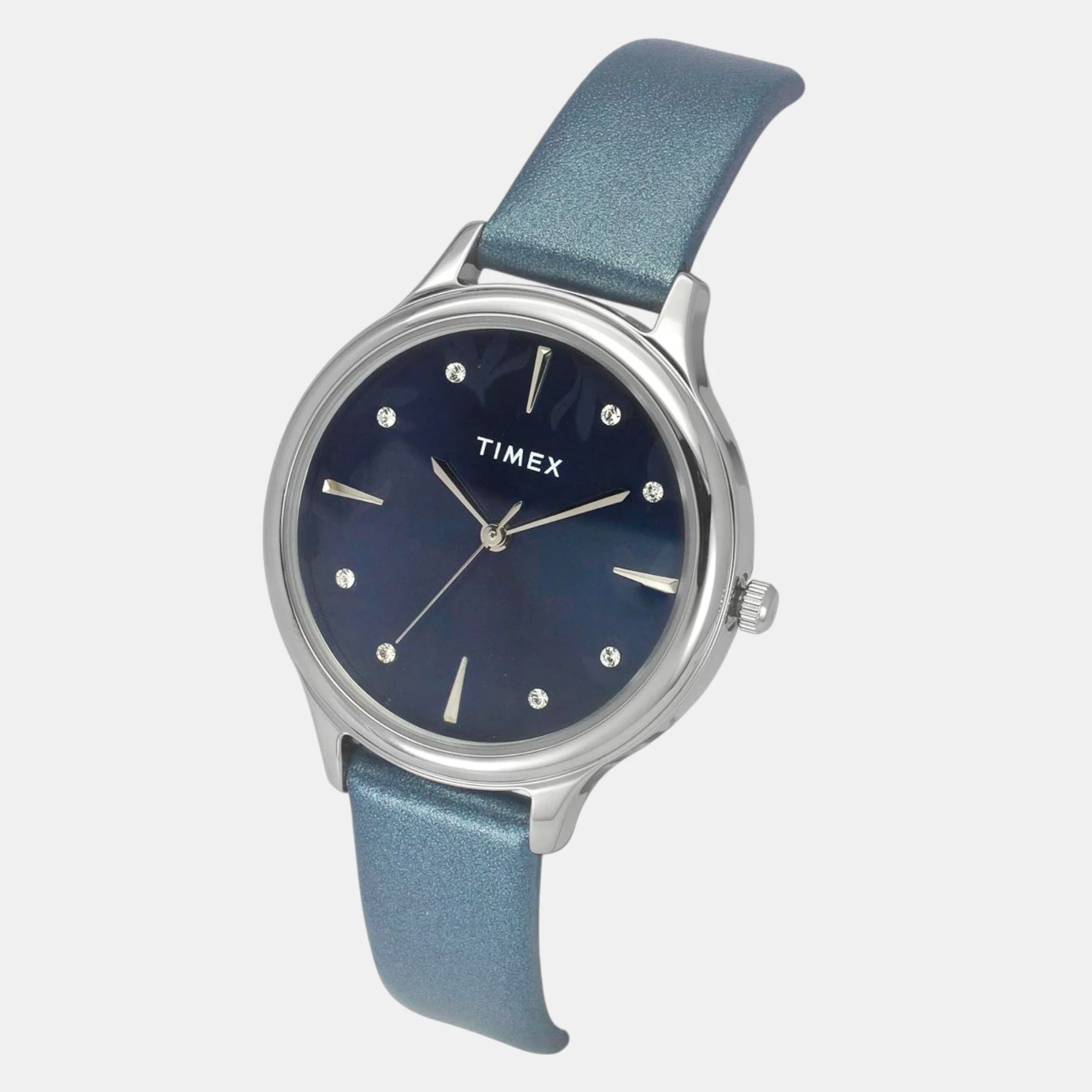 Classics Women Quartz Blue Dial Analog Leather Watch TWTL12108 - Image 2