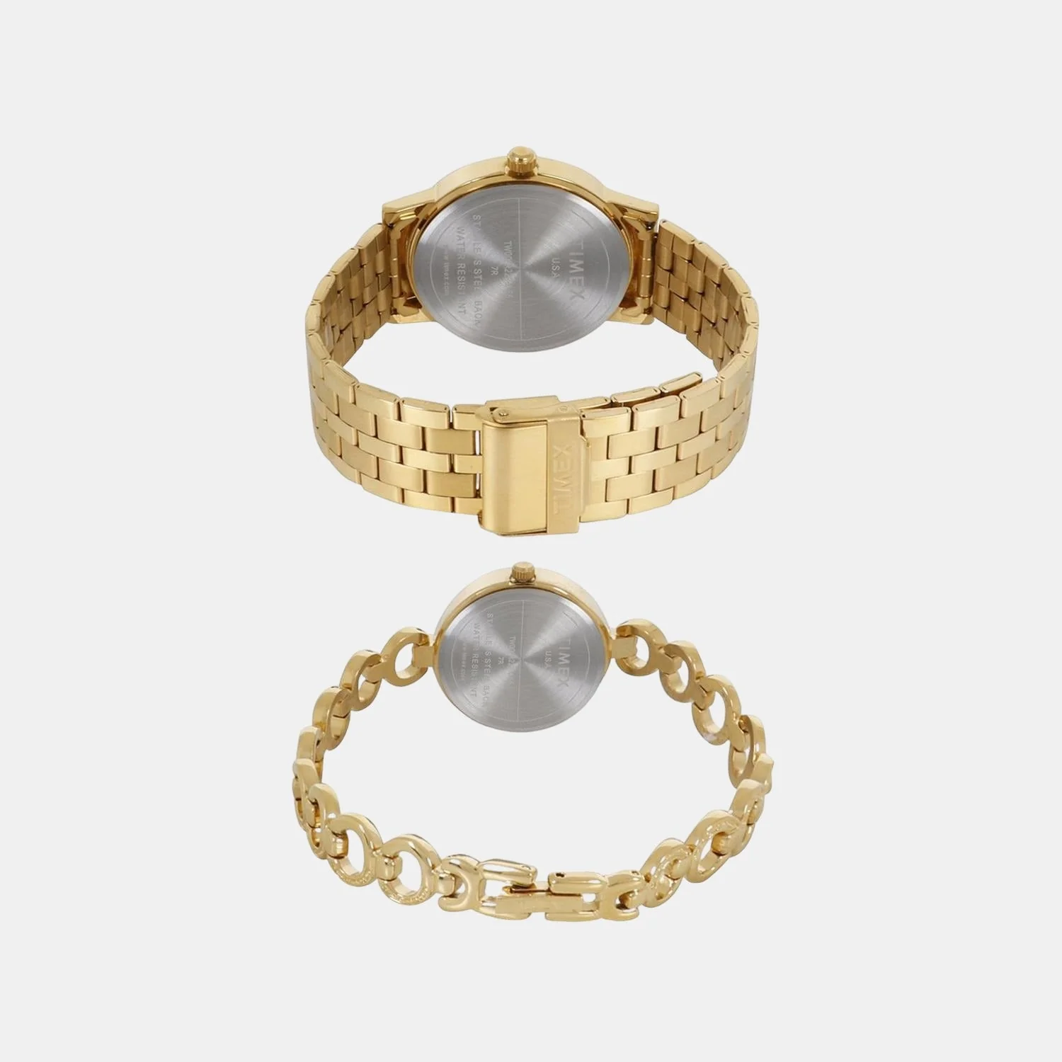 Couple Quartz Gold Dial Analog Stainless Steel Watch TW00PR229 - Image 2