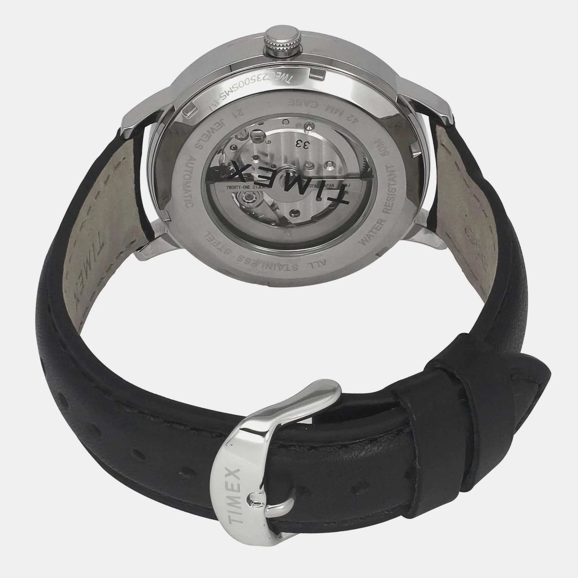 E Class Men Automatic Silver Dial Analog Leather Watch TWEG23500 - Image 2